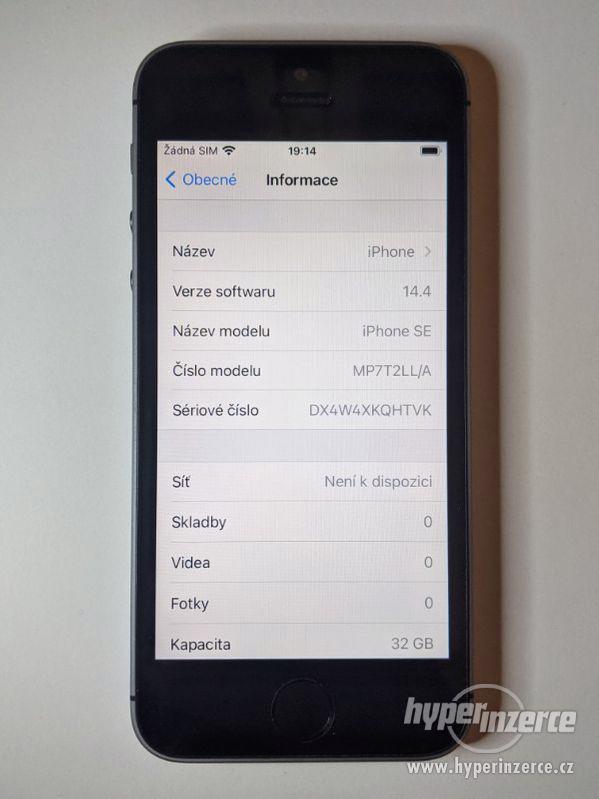 iPhone SE 32GB šedý , baterie 100%, záruka 6 měsicu - foto 3