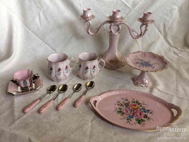 Sada z růžového porcelánu - foto 1