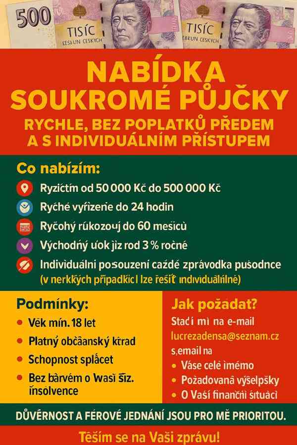 Rychlá a spolehlivá půjčka bez poplatků předem! - foto 1