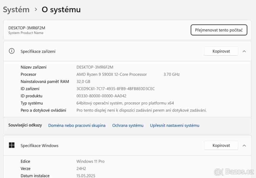 Herní PC RYZEN 9 5900X,RX 7800XT 16 GB,32 GB RAM,2 TB SSD - foto 6