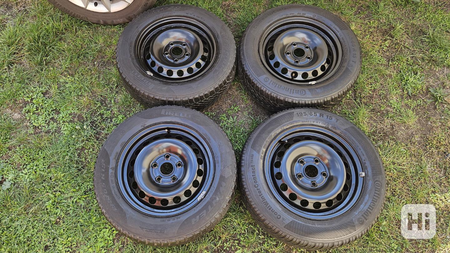 Škoda Octavia zimní pneumatiky 195/65 R15 disky 6Jx15 5x112  - foto 1