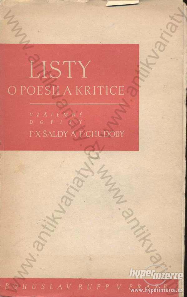 Listy o poesii a kritice 1945 - foto 1