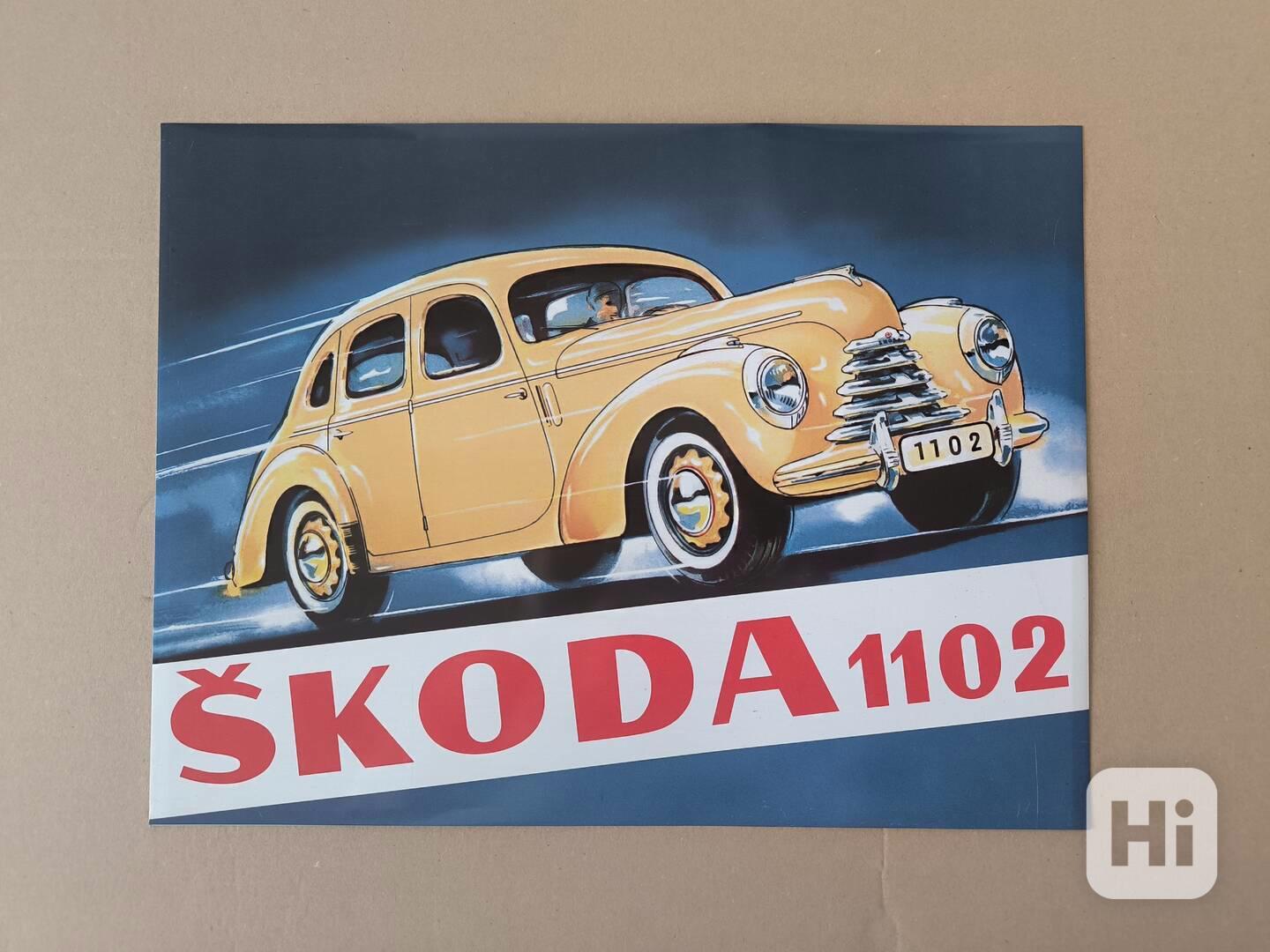 plechový obraz - cedule Škoda 1102 - foto 1