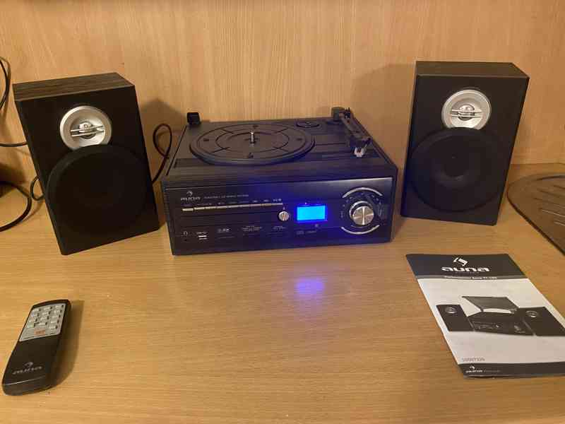 Auna TT-190 stereo, gramofon, MP3 nahrávání, CD, SD, USB.