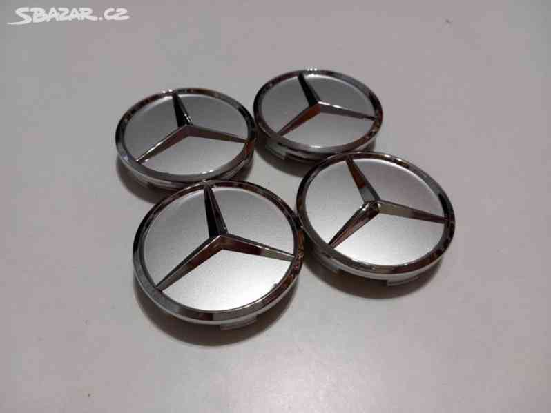 Středové krytky Mercedes Benz, 60x56mm stříbrné - foto 5
