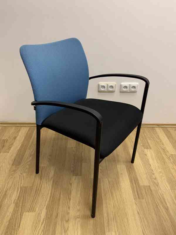 Konferenční židle modrá síťovaná - foto 1