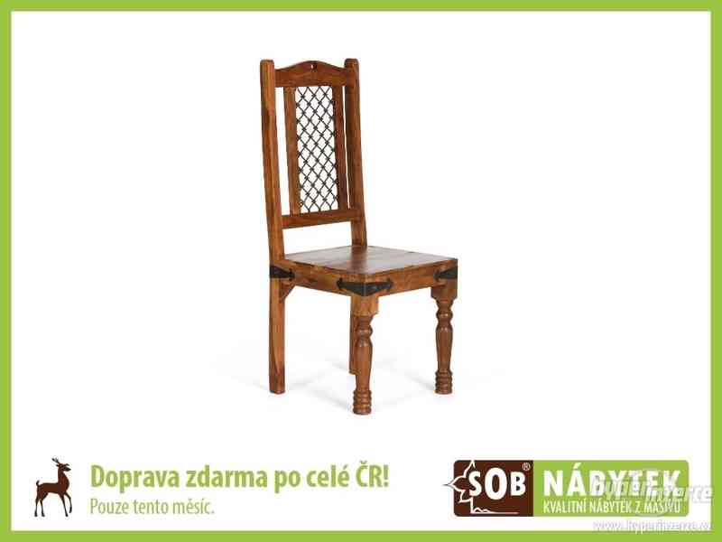 Masivní židle z palisandru, hnědá židle dřevěná - foto 1