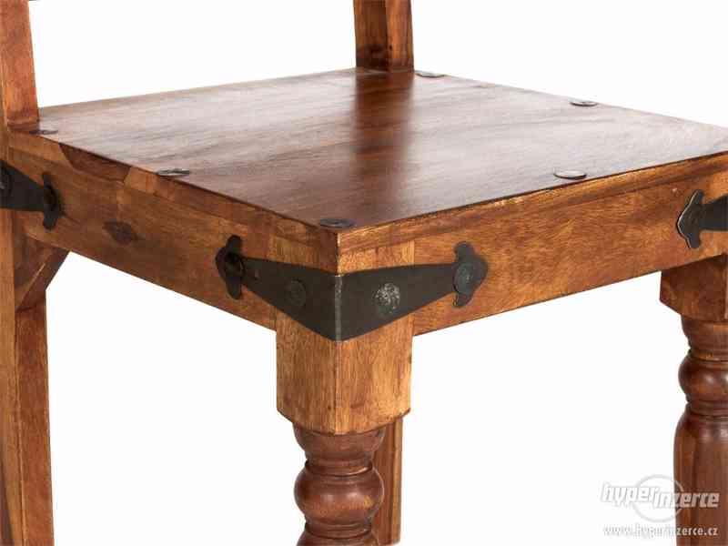 Masivní židle z palisandru, hnědá židle dřevěná - foto 2