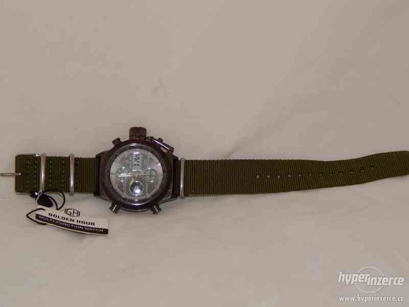Masivní pánské  military hodinky s LCD displejem moderní pás - foto 8