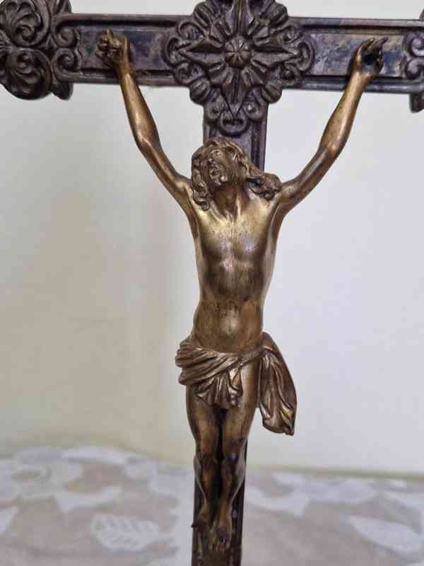 Krásný empírový Kříž Ježíš Kristus na Kříži - foto 3