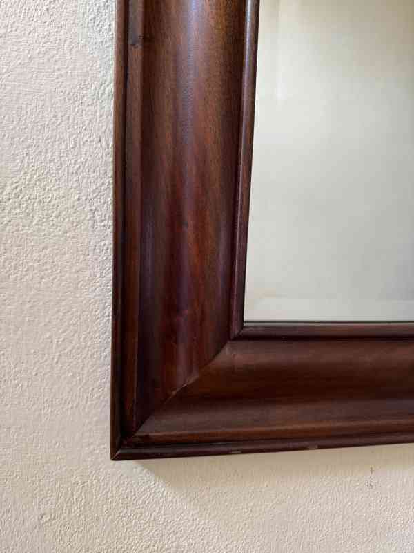Zrcadlo - dřevěný rám obdelník - foto 2