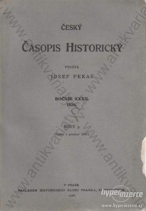 Český časopis historický XXXII. Josef Pekař 1926 - foto 1