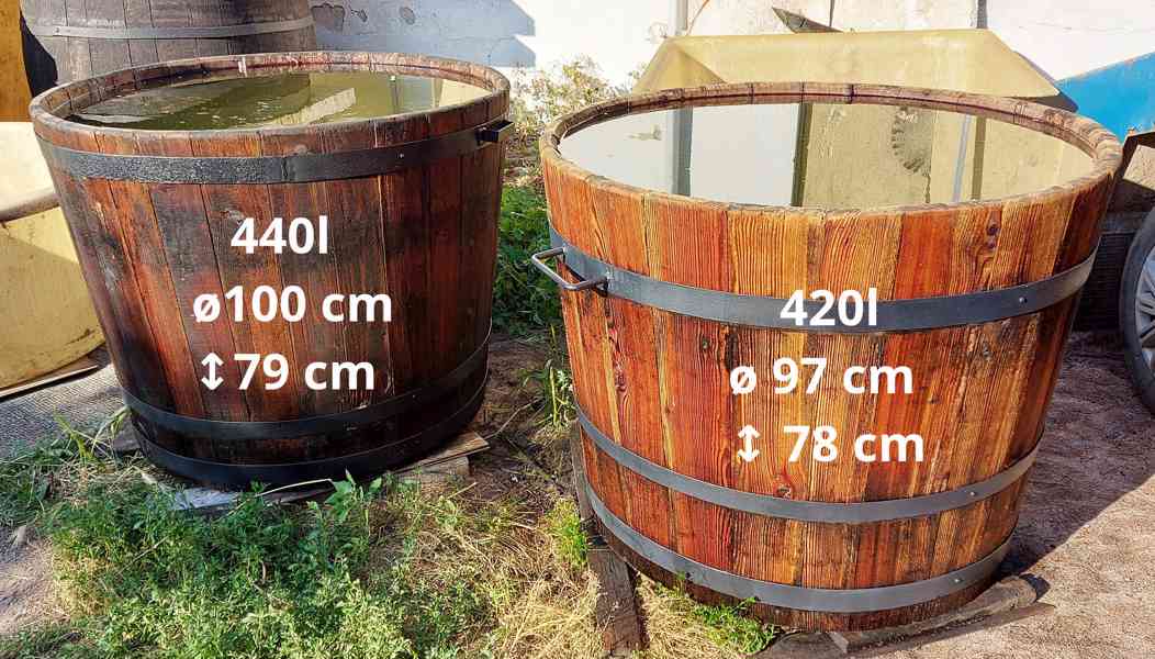 Prodám dřevěné sudy a kádě 100l - 2100l - foto 6