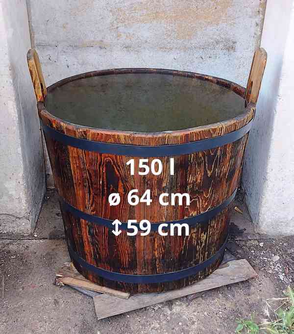 Prodám dřevěné sudy a kádě 100l - 2100l - foto 4