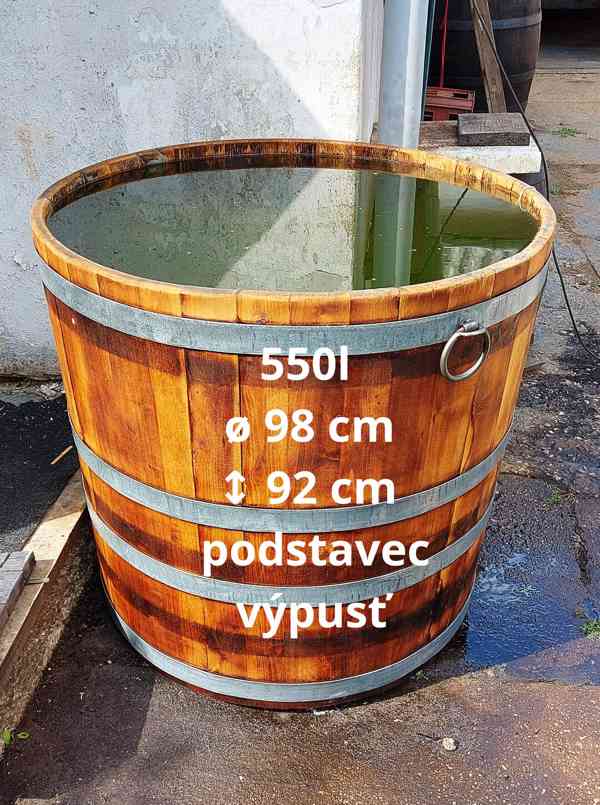 Prodám dřevěné sudy a kádě 100l - 2100l - foto 12