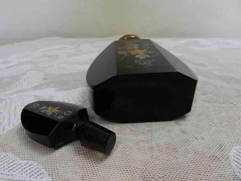 Krásná Art Deco broušená zlacená Karafa - foto 7