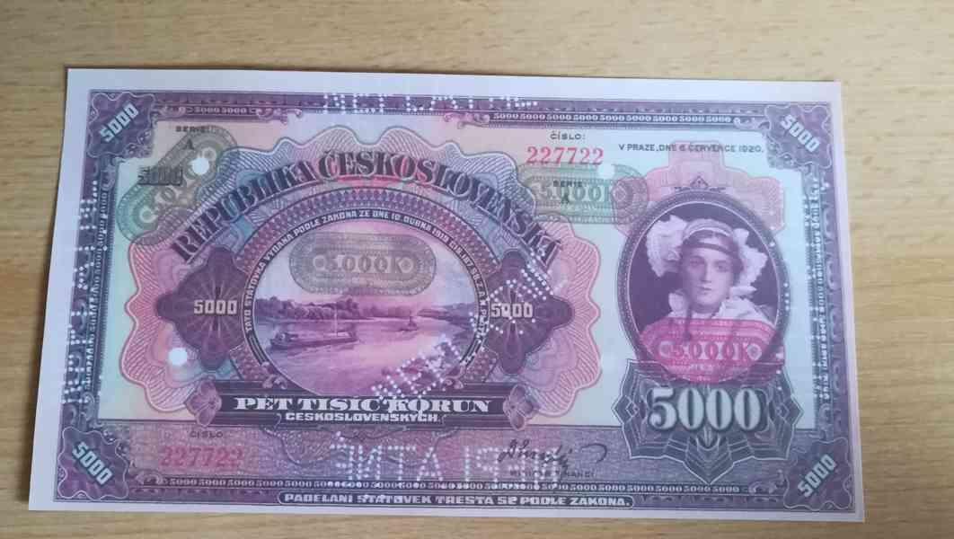 RU,ČSSR , ČSR- nevydanné bankovky , návrhy oboustranná kopie - foto 19