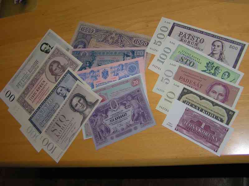 RU,ČSSR , ČSR- nevydanné bankovky , návrhy oboustranná kopie - foto 2
