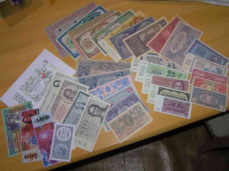 RU,ČSSR , ČSR- nevydanné bankovky , návrhy oboustranná kopie - foto 1