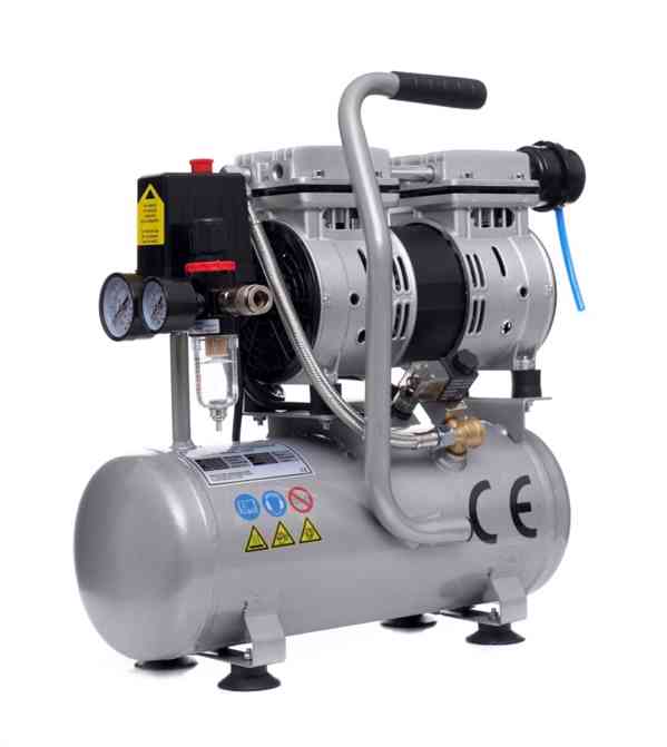Bezolejový kompresor 6l 550W, 10 barů se separátorem - foto 4