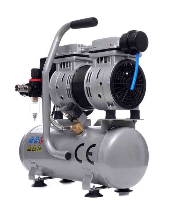 Bezolejový kompresor 6l 550W, 10 barů se separátorem - foto 5
