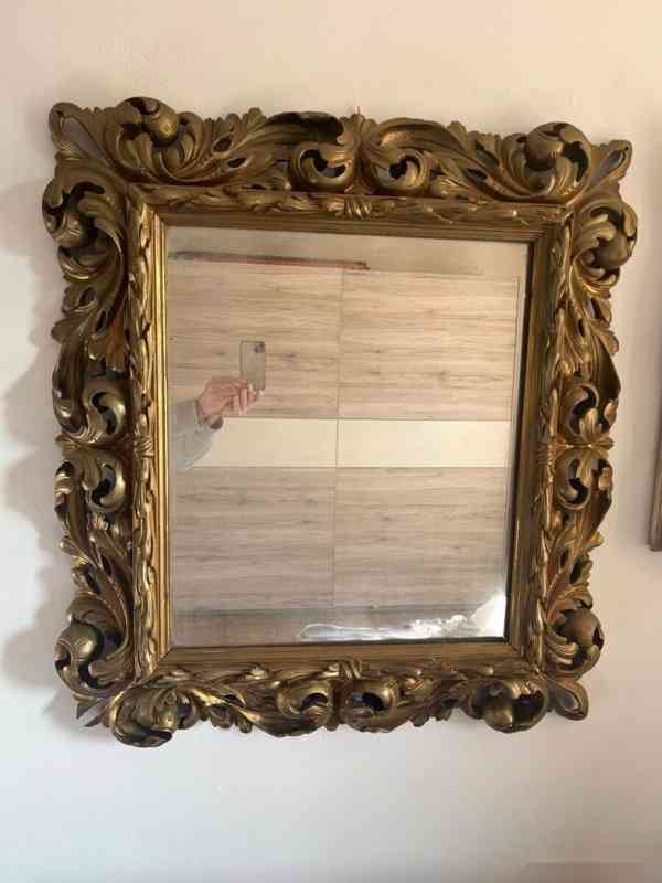 barokní vyřezávaný zlacený rám 97x89 cm - foto 1