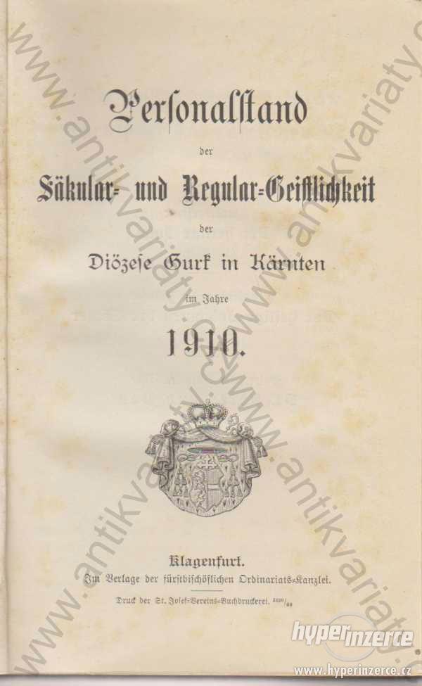 Personalstand der Säkular und Regulas... 1910 - foto 1