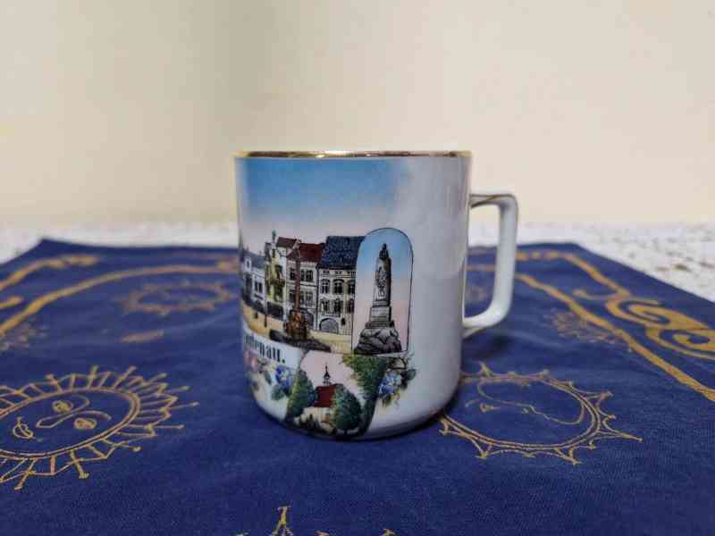 Sbírkový starý Hrnek Trautenau Trutnov místopis - foto 5