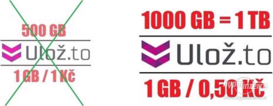 Účet Ulož.to 1000 GB -- 1 GB = 0,50 Kč - foto 2