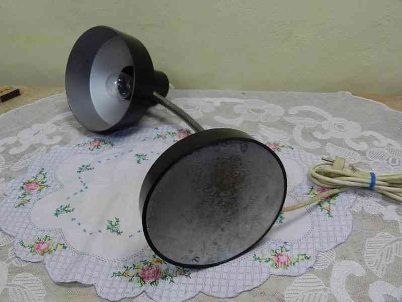 Černá bakelitová Retro stolní Lampa E27 Top Stav! - foto 8