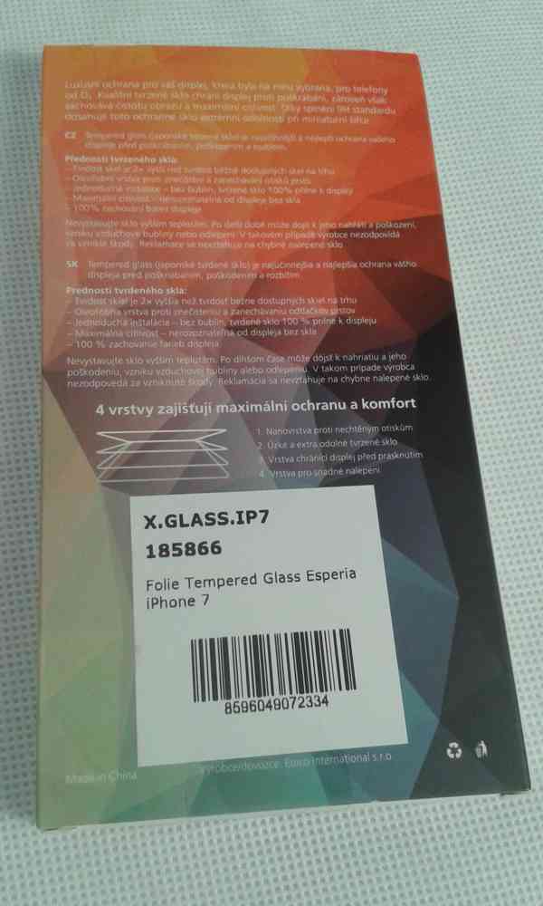 Esperia sklo Apple iPhone 6 / 6s / 7 / 8 / SE 4,7" (čiré) - foto 2