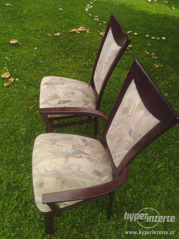 Prodám čalouněnou židli a čalouněnou židli  s područkami - foto 2