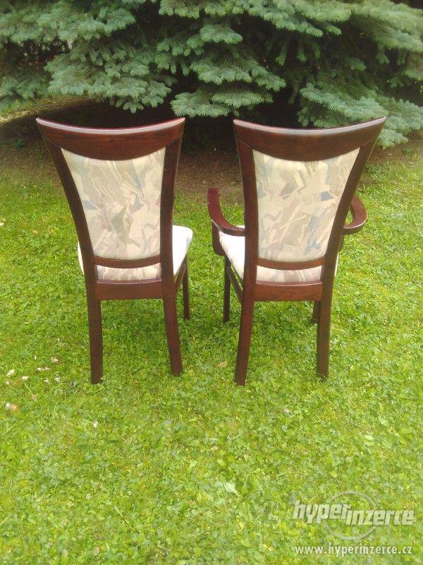 Prodám čalouněnou židli a čalouněnou židli  s područkami - foto 3