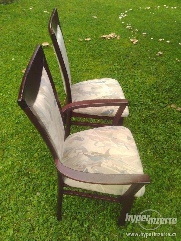 Prodám čalouněnou židli a čalouněnou židli  s područkami - foto 4
