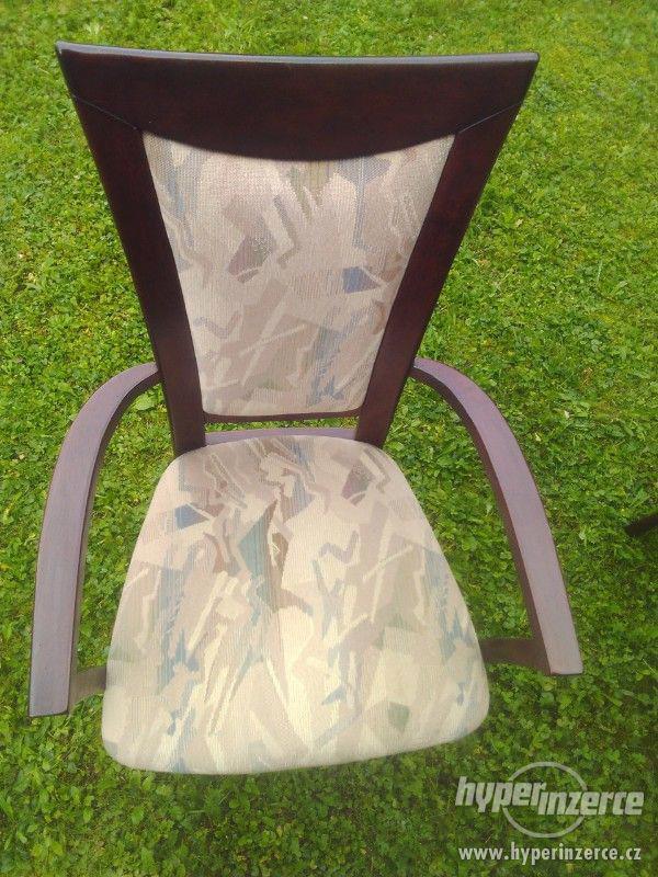 Prodám čalouněnou židli a čalouněnou židli  s područkami - foto 5