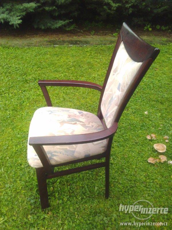 Prodám čalouněnou židli a čalouněnou židli  s područkami - foto 6