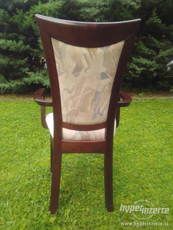Prodám čalouněnou židli a čalouněnou židli  s područkami - foto 7