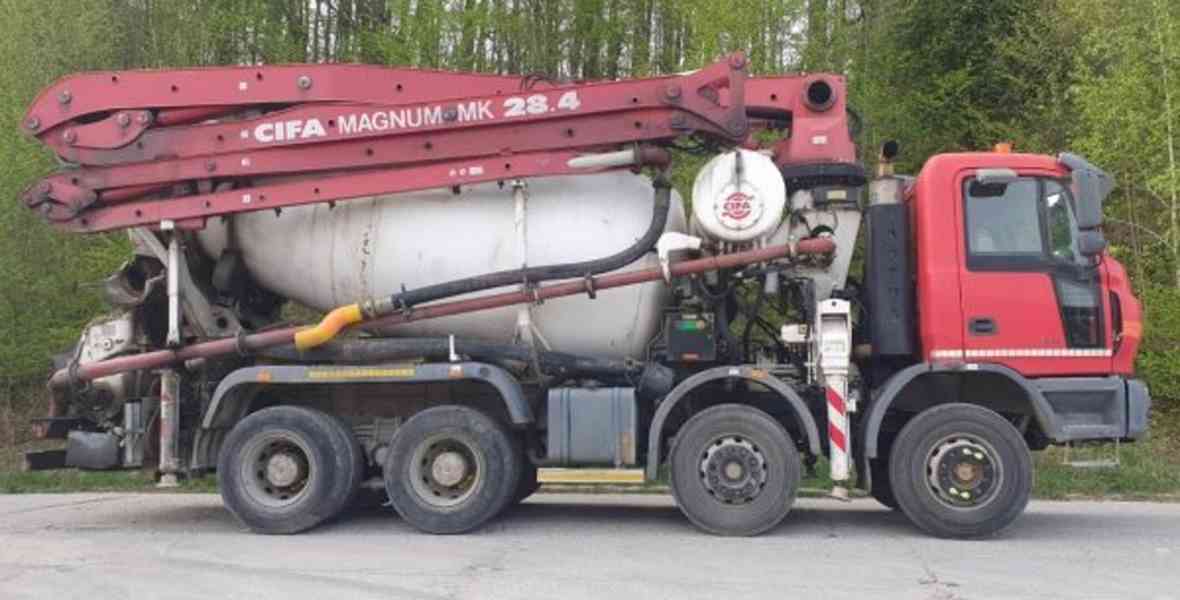 pumi 28m CIFA beton pumpa+mix Astra 8x4 TP STROJ - foto 4