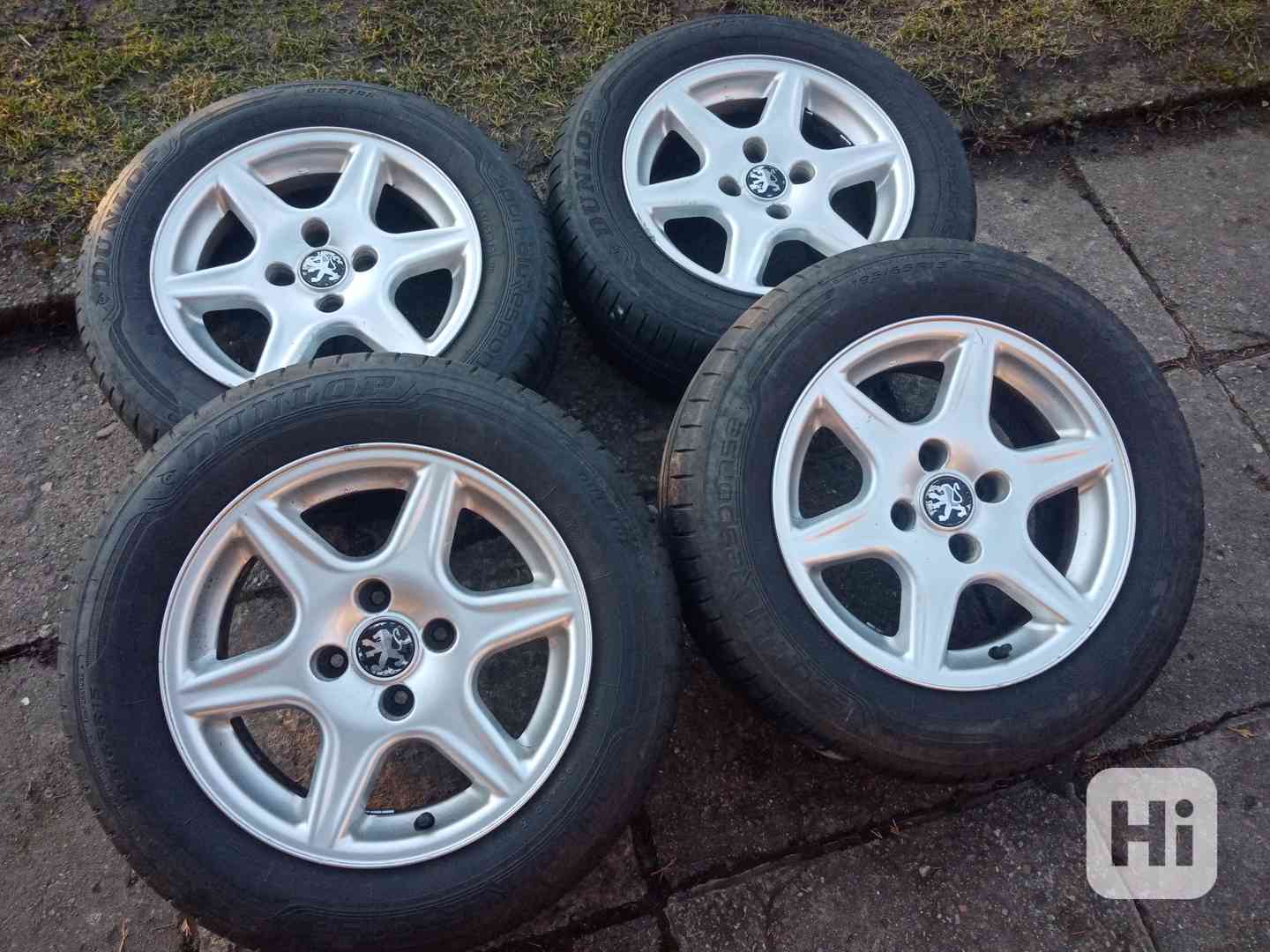 Obutá alu kola 15ky 4x108 pneu 85% PEUGEOT CITROEN - dobírka - foto 1