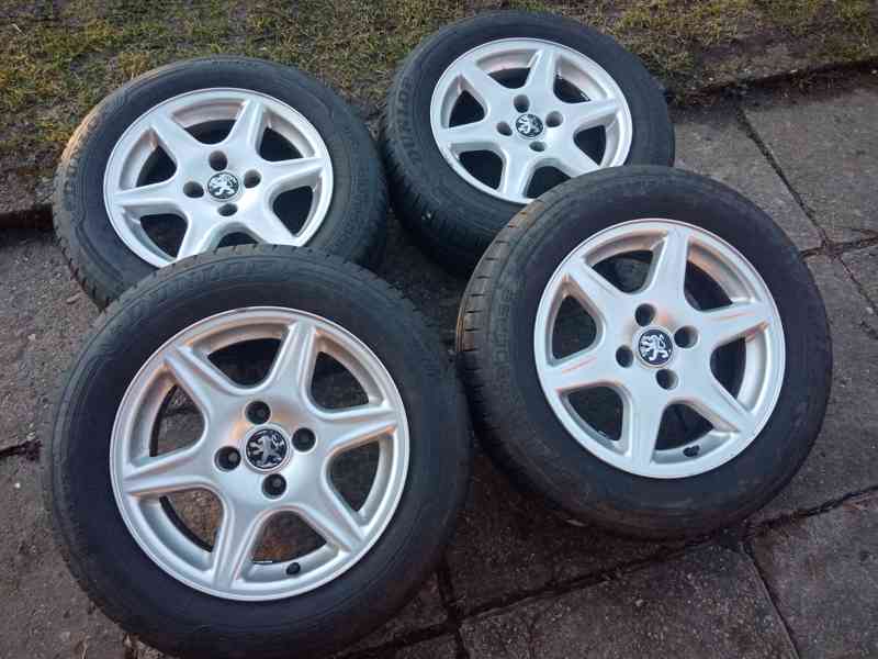 Obutá alu kola 15ky 4x108 pneu 85% PEUGEOT CITROEN - dobírka - foto 1