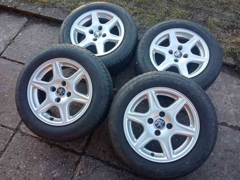 Obutá alu kola 15ky 4x108 pneu 85% PEUGEOT CITROEN - dobírka - foto 5