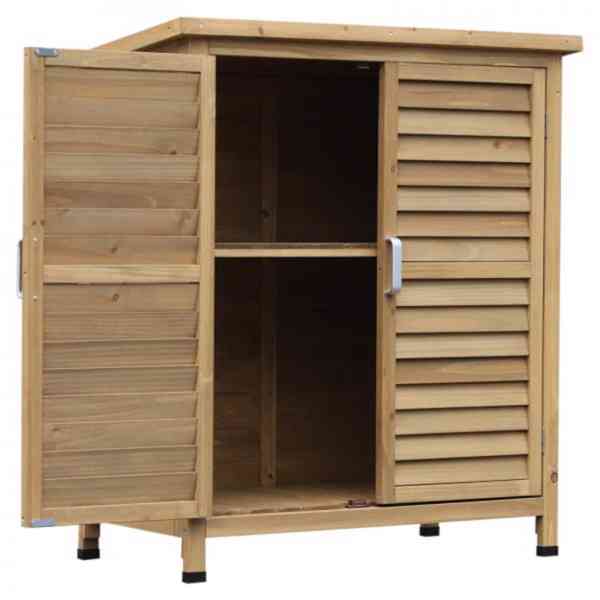 Dřevěná zahradní skříň | 87 cm x 46,5 cm x 96,5 cm - foto 6