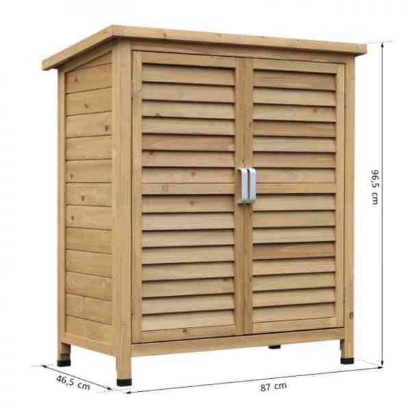 Dřevěná zahradní skříň | 87 cm x 46,5 cm x 96,5 cm - foto 5
