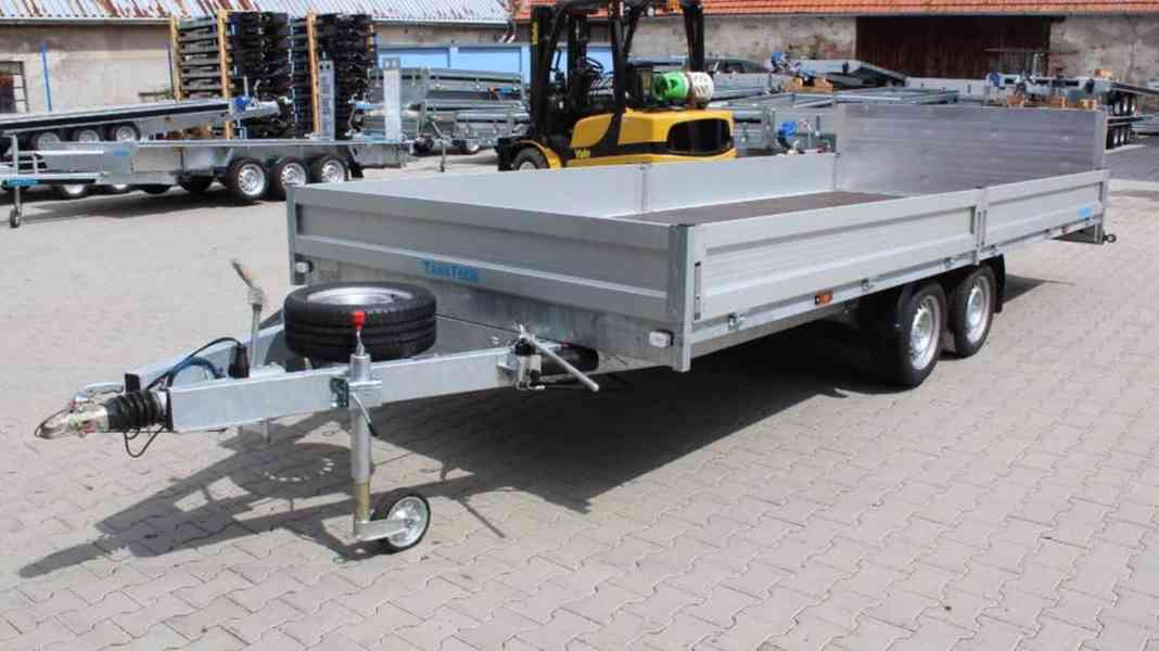 Přívěs UNK AD2100x5000 valník rampa sklopný 3500kg AKCE!!! - foto 1