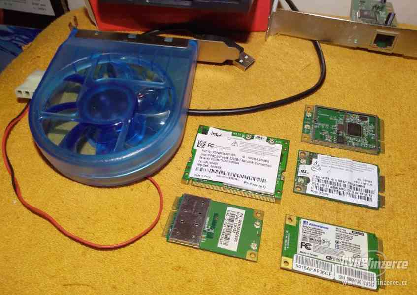 Wi-Fi karty pro ntb +USB floppy disk+síťová karta+ventilátor - foto 5