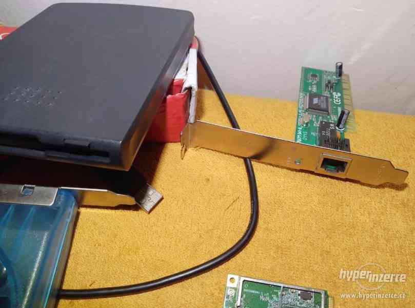 Wi-Fi karty pro ntb +USB floppy disk+síťová karta+ventilátor - foto 7