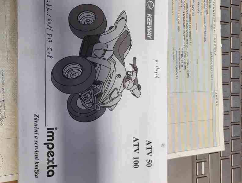 čtyřkolka ATV Keeway 50,s tp nové čr - foto 8