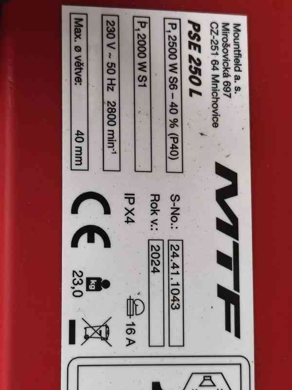 Prodám elektrický Zahradní drtič MTF 250 L. - foto 8