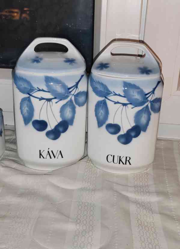 porcelán modré třešně Krautz Teplitz - foto 2