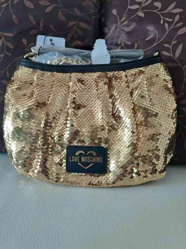 Zlatá kabelka originál Love Moschino